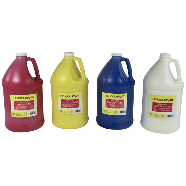 School Smart PAINT TEMPERA WASH  ASST COLORS GALLON 4 PK 2002804